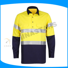 Camiseta del algodón del precio de fábrica del taladro de la camisa